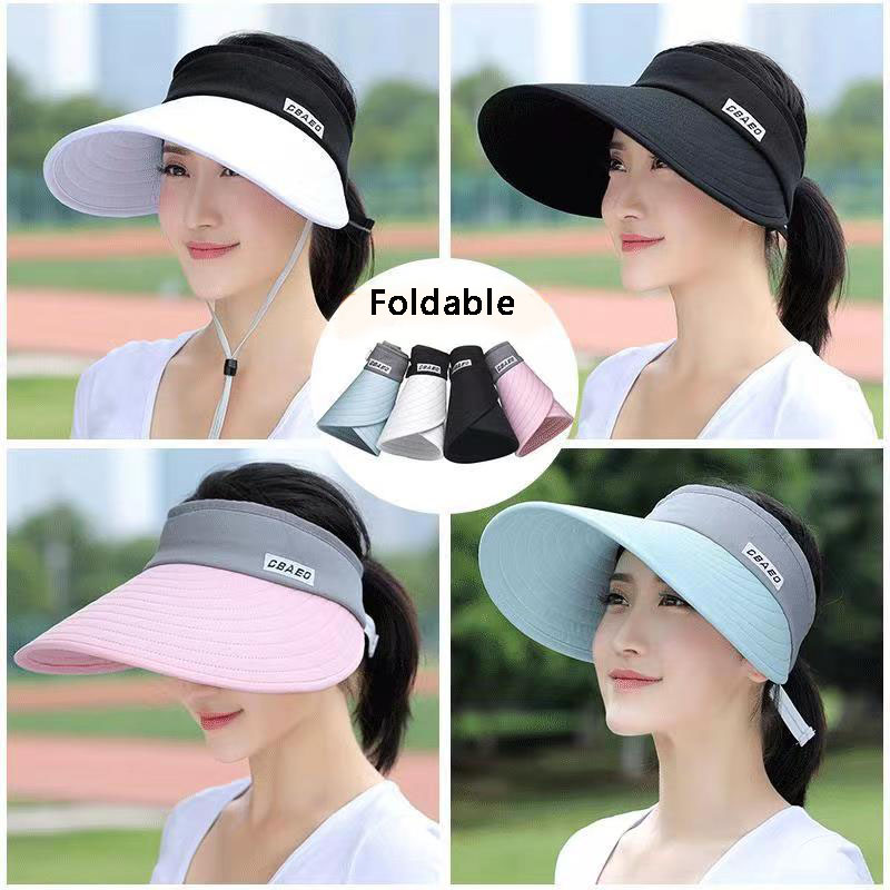 Packable Hat Nylon - 2024 NEU Damen Sommer Sonnenblende Breitkrempiger