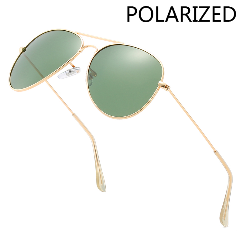 Sunglasses Aviator Polarized - Polarisierte Metall-Doppelsteg-Sonnenbrille für Damen und Herren