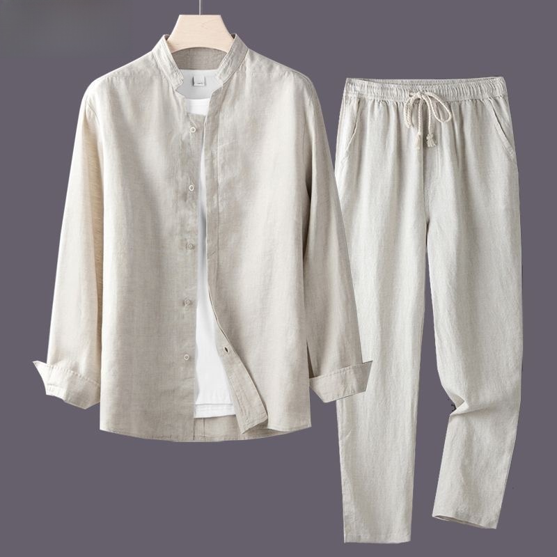 Weißes Langarmhemd und lockere – Linen Shirt Breathable Bewertung und Preis